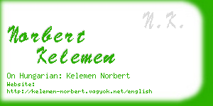 norbert kelemen business card